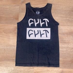 cult bmx black tank top
